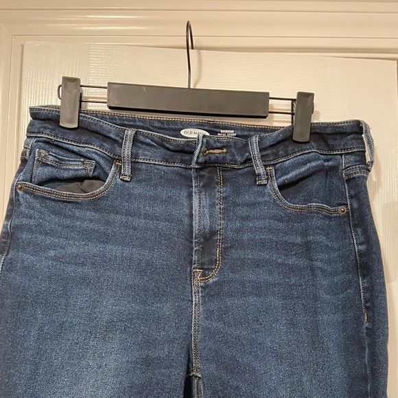Old Navy Rockstar Super Skinny High Rise Secret Slim Pockets Blue Black Size 10 - Picture 6 of 13